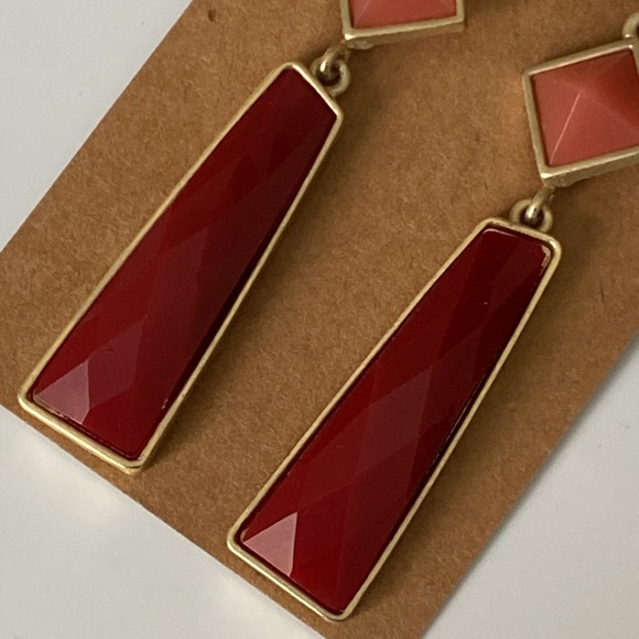 Satin Gold Tone Earrings - Picture 3 of 7